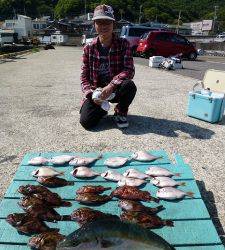 沖一文字内向きでの、カゴ釣りと底釣りの釣果☆