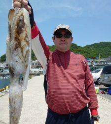 神谷一文字　ヤエン＆ウキ釣りでアオリイカ〜1.2kg