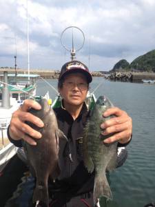 萩尾の磯　フカセでグレ〜36cm8尾　底物…