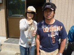 アジを使ってウキ釣り☆アオリ1.66kg〜☆