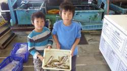 みなべ埴田、兄弟で投げ釣り、キスＧＥＴです…