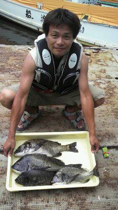 一文字での落とし込み釣果　エサはイガイです