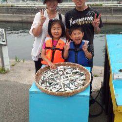 マリーナシティ海釣り公園　サビキで豆アジ＆イワシ1000匹オーバーも！