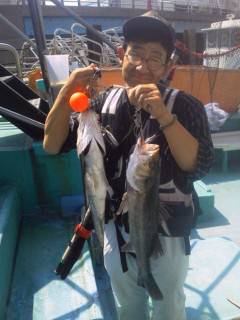 8日、沖の一文字・旧の赤灯台でのウキ釣りハネ釣果情報