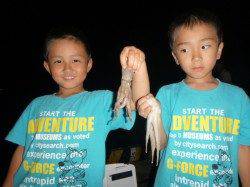 夜の兵突のタチウオ、タコ！