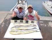 ルアーでシイラの引き堪能　黒島の磯