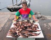 黒島の磯　ガシラが爆釣でした♪