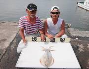 黒島と湾内の筏　エギングでのアオリイカ