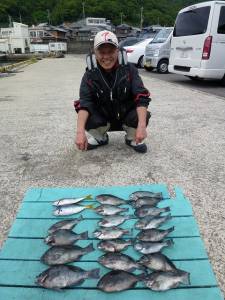 小グレが大漁 ♪　ケムリ島でのフカセ釣り釣…