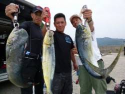 神谷沖一文字でシイラ　バラシも多数あり☆