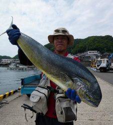 神谷沖一文字　飲ませ＆ルアーでシイラ〜90cm