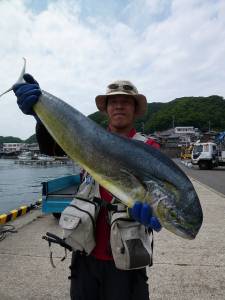 神谷沖一文字　飲ませ＆ルアーでシイラ〜90cm