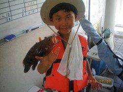 姫路市立遊漁センター 探り釣りでアコウ23㎝☆