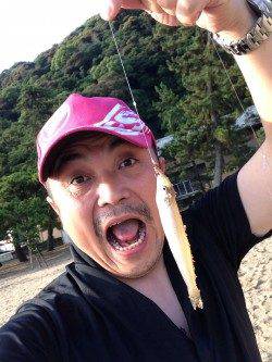 炬口、投げ釣りでキス、サイズは小さめ・・・