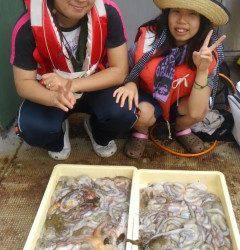 岸和田一文字のタコでファミリーフィッシング満喫