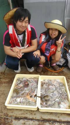 岸和田一文字のタコでファミリーフィッシング…