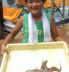 岸和田、初めてのタコ釣りでタコ6杯ＧＥＴ♪