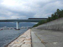 南芦屋浜シーバスルアーGAME　表層で42cm