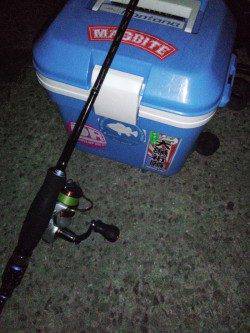 明石港　エギングのケンサキはアタリなしもメバリングでメバル18cm