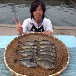 マリーナシティ海釣り公園　ウキ釣りでアイゴ13尾