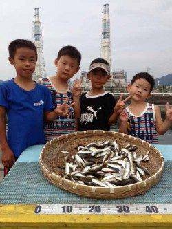 マリーナ海釣り公園、サビキでアジ☆KIDS釣果☆