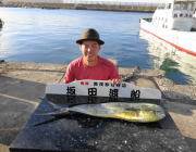 黒島の磯　シイラ92㎝をキャッチ♪