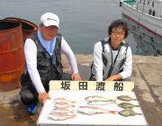 黒島の筏でマダイ・アジ・カワハギの釣果