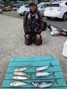 沖一文字内向きでカゴ釣り〜丸アジにゴマサバ・ソーダガツオ〜