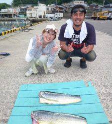 神谷沖一文字、大物シイラが続々釣れています