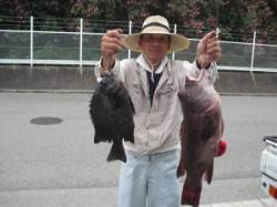 大磯で底物釣り！イシガキ37cmにカンダイ…