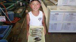 岩代浜　投げ釣りでキスのキッズ釣果