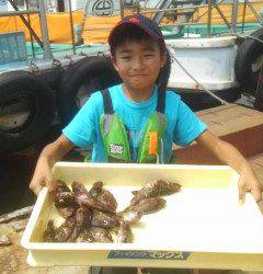 旧の赤灯台でズボ釣り、ガシラが好調です！