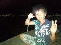 泉佐野　親子で夕涼みがてらの釣行　ちょい投げでアナゴ、エギでタコゲット