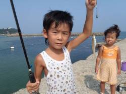 江井でファミリーちょい投げキッシング！