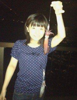 初めての釣りでケンサキゲット！