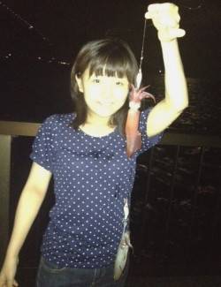 初めての釣りでケンサキゲット！