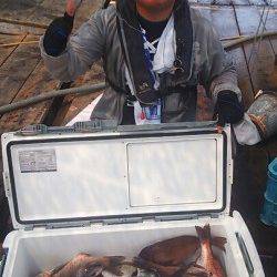 家島　海上釣り堀でマダイ9匹＆カンパチ3匹の釣果