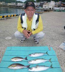 神谷沖一文字　カゴ釣りでイサギ＆ゴマサバの釣果