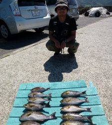 神谷沖一文字で夜通しカゴ釣り〜イサギ〜