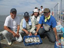 尼崎市魚つり公園　満員状態の中アジ・サッパ…