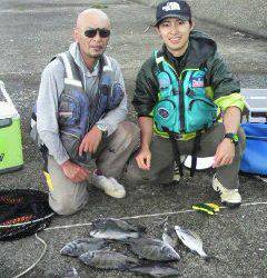 旧一文字赤灯、紀州釣りでのチヌ・グレの釣果です