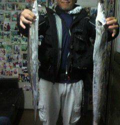 岸和田一文字　タチウオ100cmの大型出た