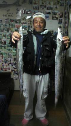 岸和田一文字　タチウオ100cmの大型出た