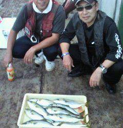 岸和田一文字　アジの飲ませ釣りでツバス〜39cm