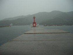 雨の室津港、投げ釣りでキス、アジ、チャリコ