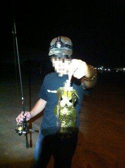 小浦漁港でのエギング、底でのヒットでした