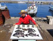 黒島の磯 イシダイ47cmを頭に6枚の好釣…