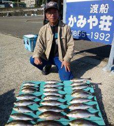 ヒラバエで20匹オーバーのイサキ、カゴ釣りでの釣果