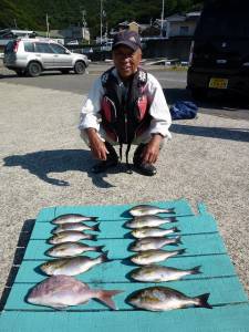 神谷沖一文字外向き、カゴ釣りでマダイもキャ…