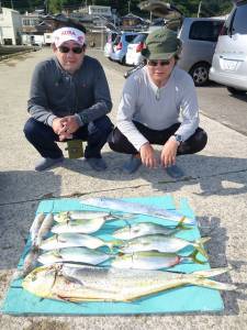 ツバスにシイラに太刀魚、アオリ　沖一文字外…